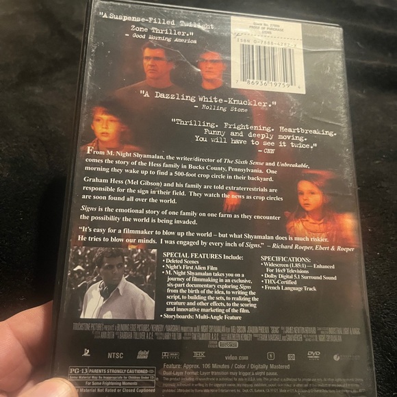 Signs Mel Gibson Signs DVD movie - Picture 2 of 4